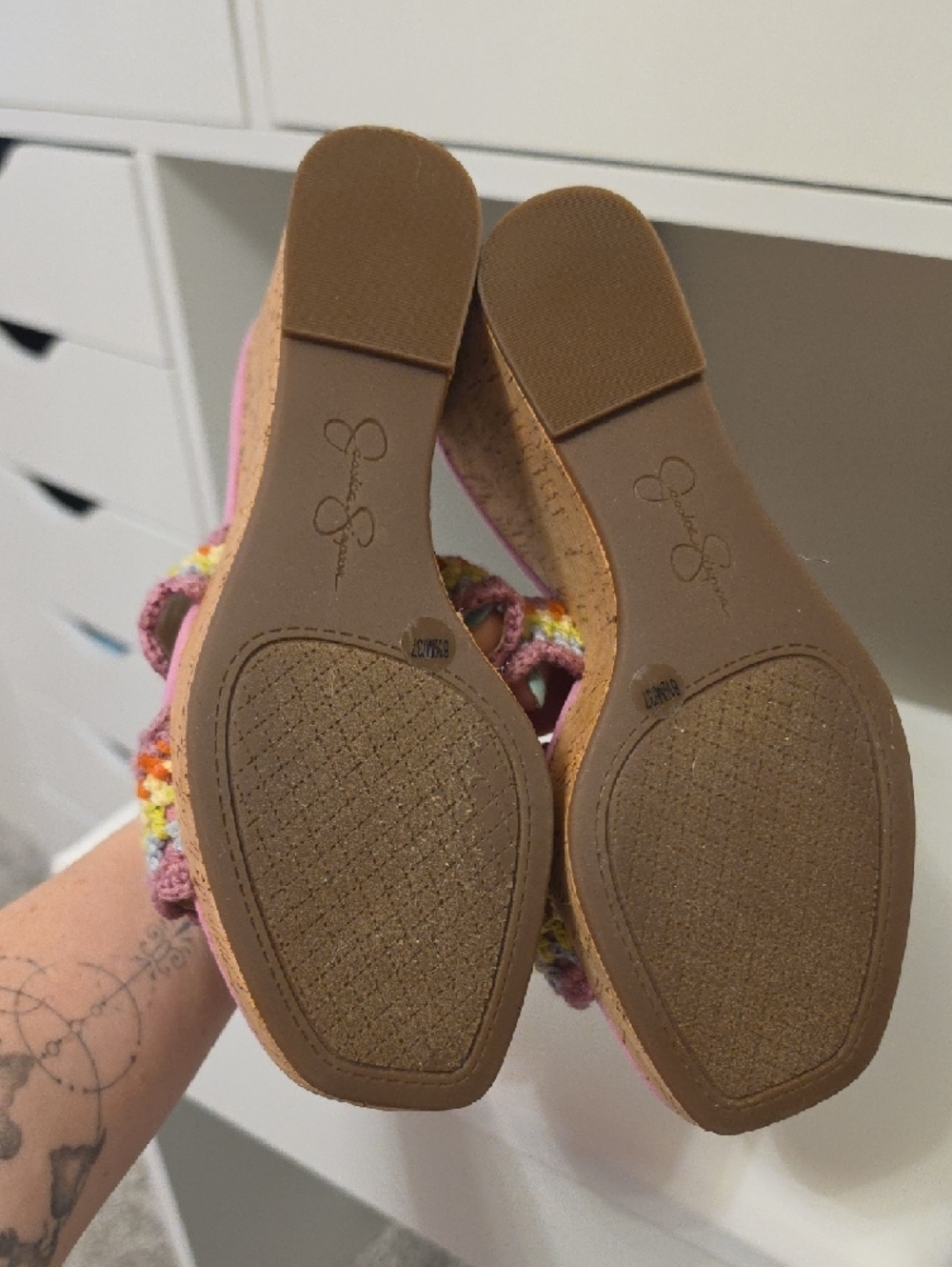 Jessica Simpson Corchet wedge sandel New! - Picture 4 of 5